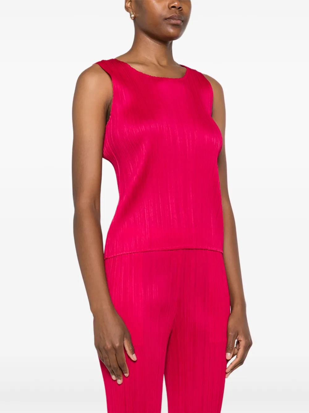 Pleats Please Issey Miyake Geplooide top Roze