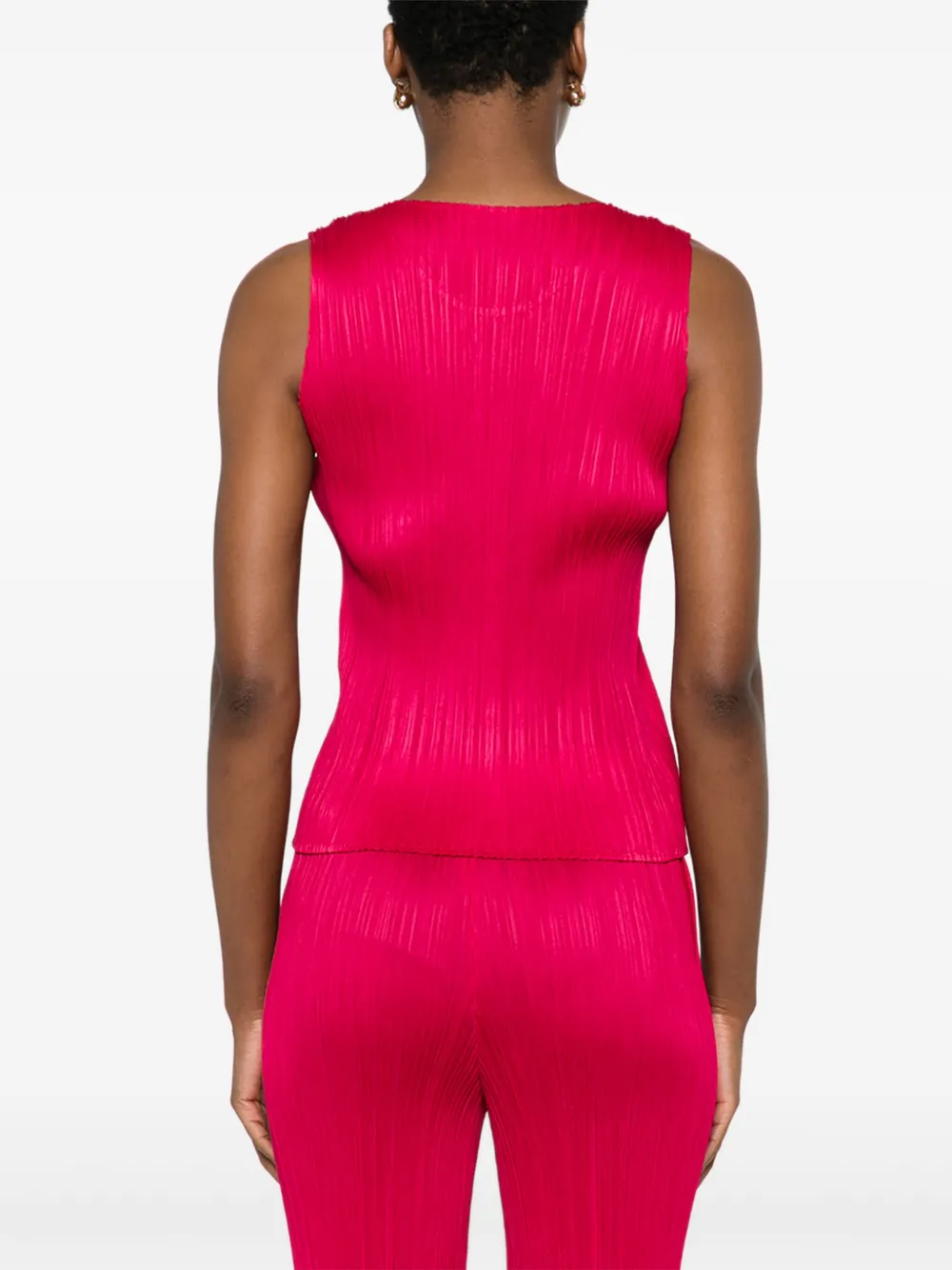 Pleats Please Issey Miyake Geplooide top Roze