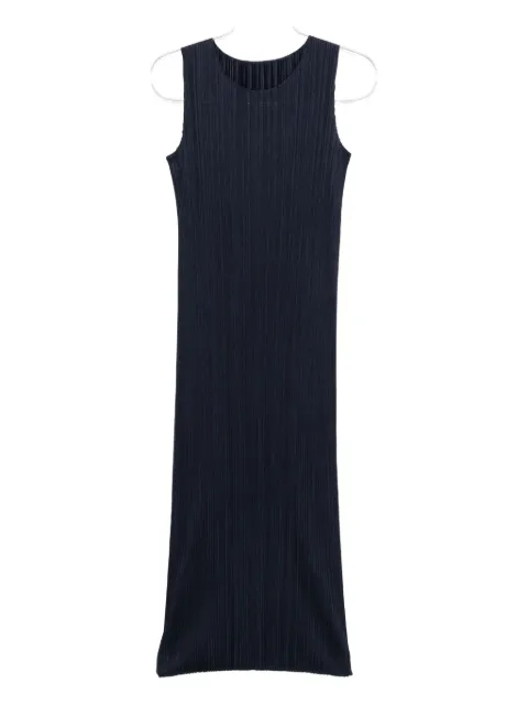 Pleats Please Issey Miyake pleated sleeveless midi dress
