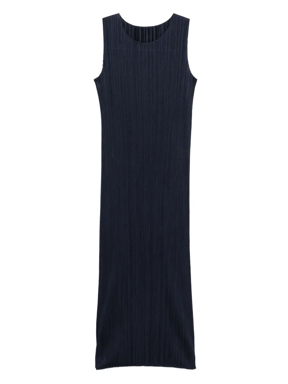 Pleats Please Issey Miyake Geplooide mouwloze midi-jurk Blauw