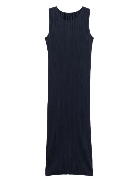 Pleats Please Issey Miyake pleated sleeveless midi dress
