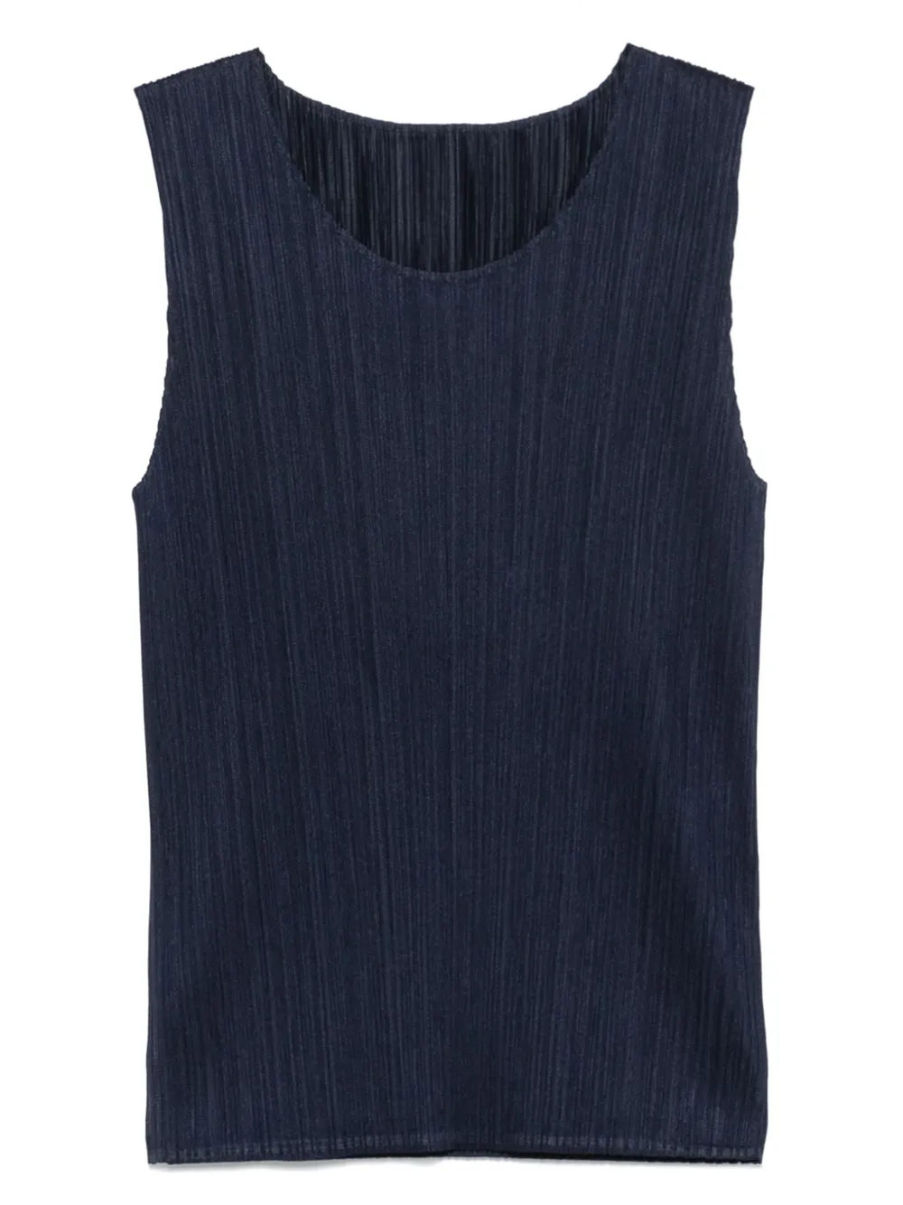 Pleats Please Issey Miyake camiseta con pliegues y cuello redondo | azul | Image 1