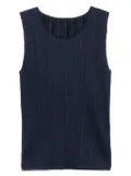 Pleats Please Issey Miyake pleated tank top - Blue