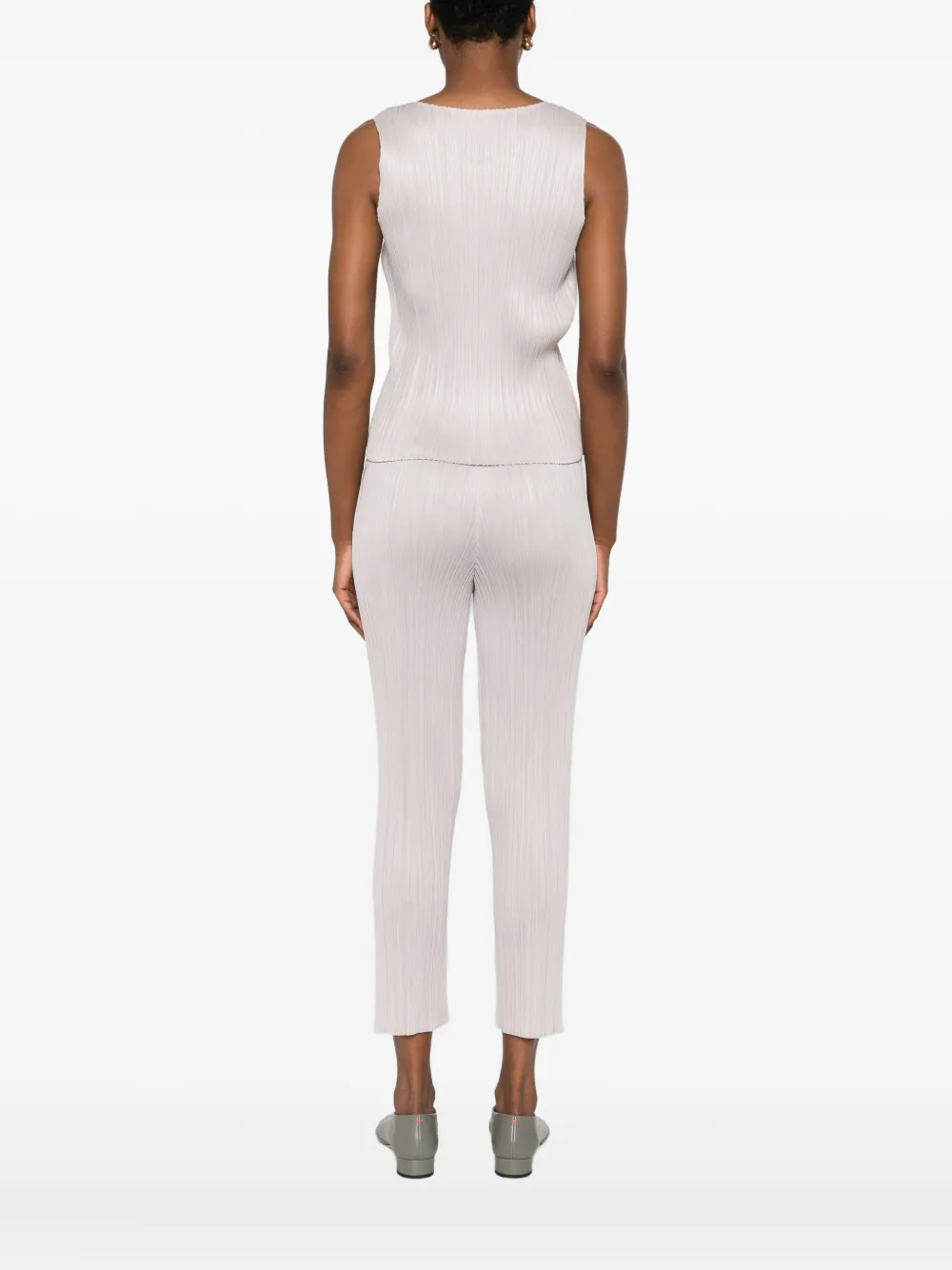 Pleats Please Issey Miyake Geplooide top Grijs