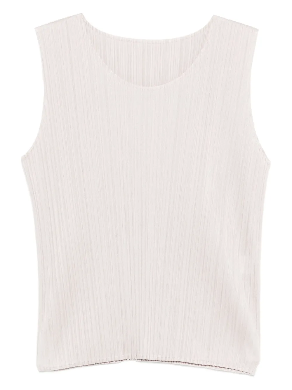 Pleats Please Issey Miyake pleated sleeveless top | Grey | Image 1