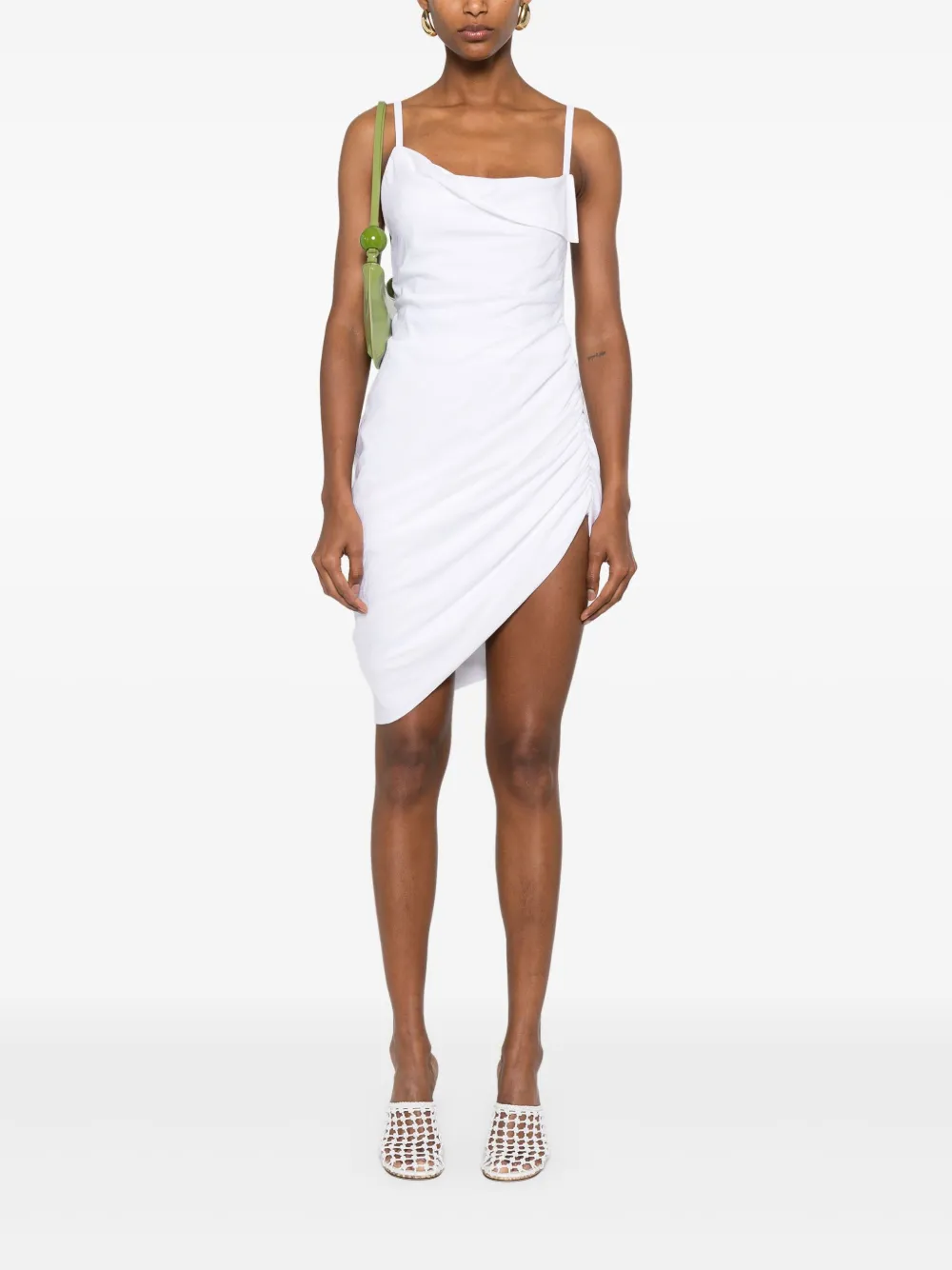 Jacquemus The Saudade asymmetrische jurk Wit