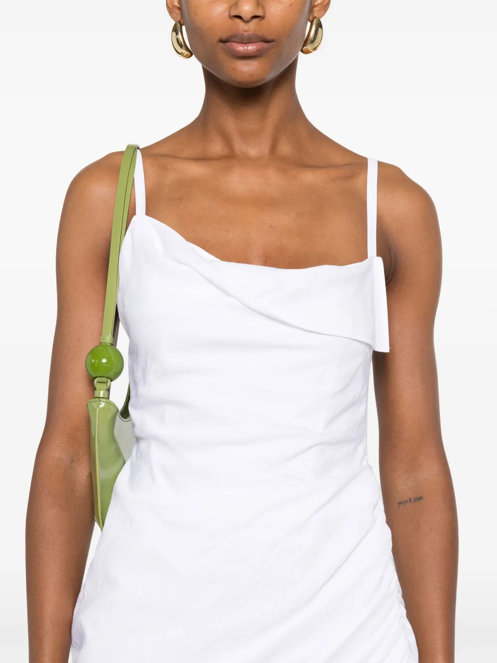 Jacquemus The Saudade asymmetrische jurk Wit