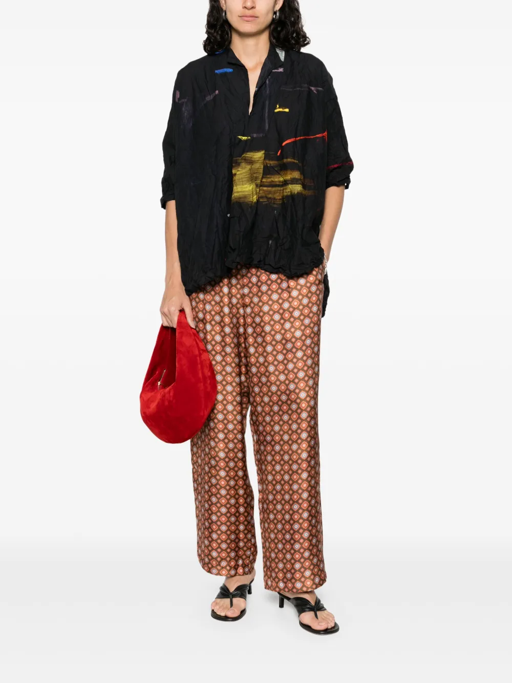 Daniela Gregis printed blouse - Blauw