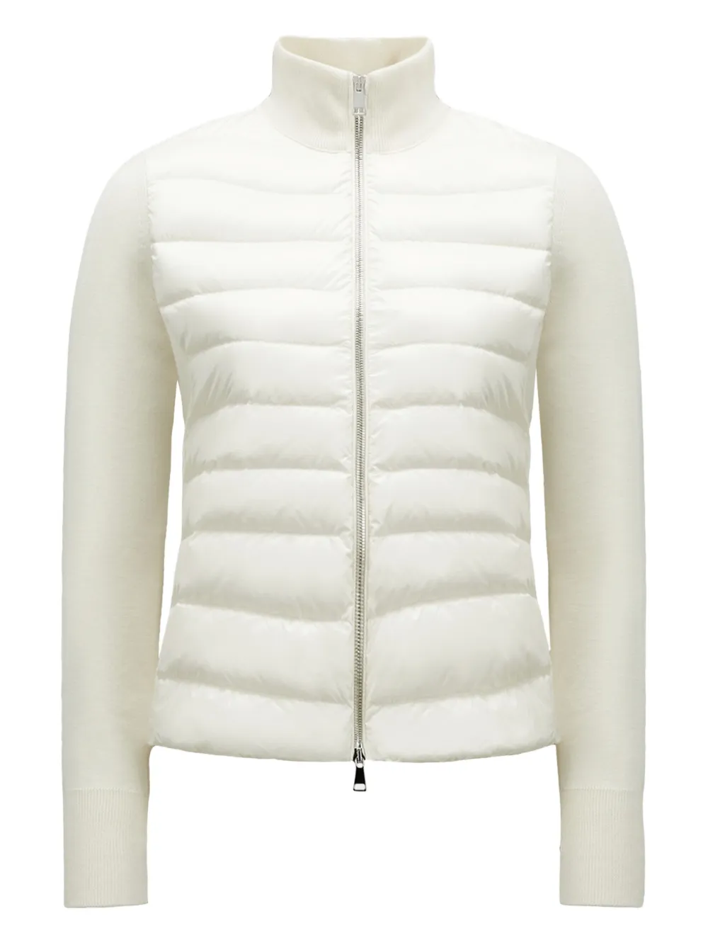 Moncler Gewatteerd wollen vest met rits Wit