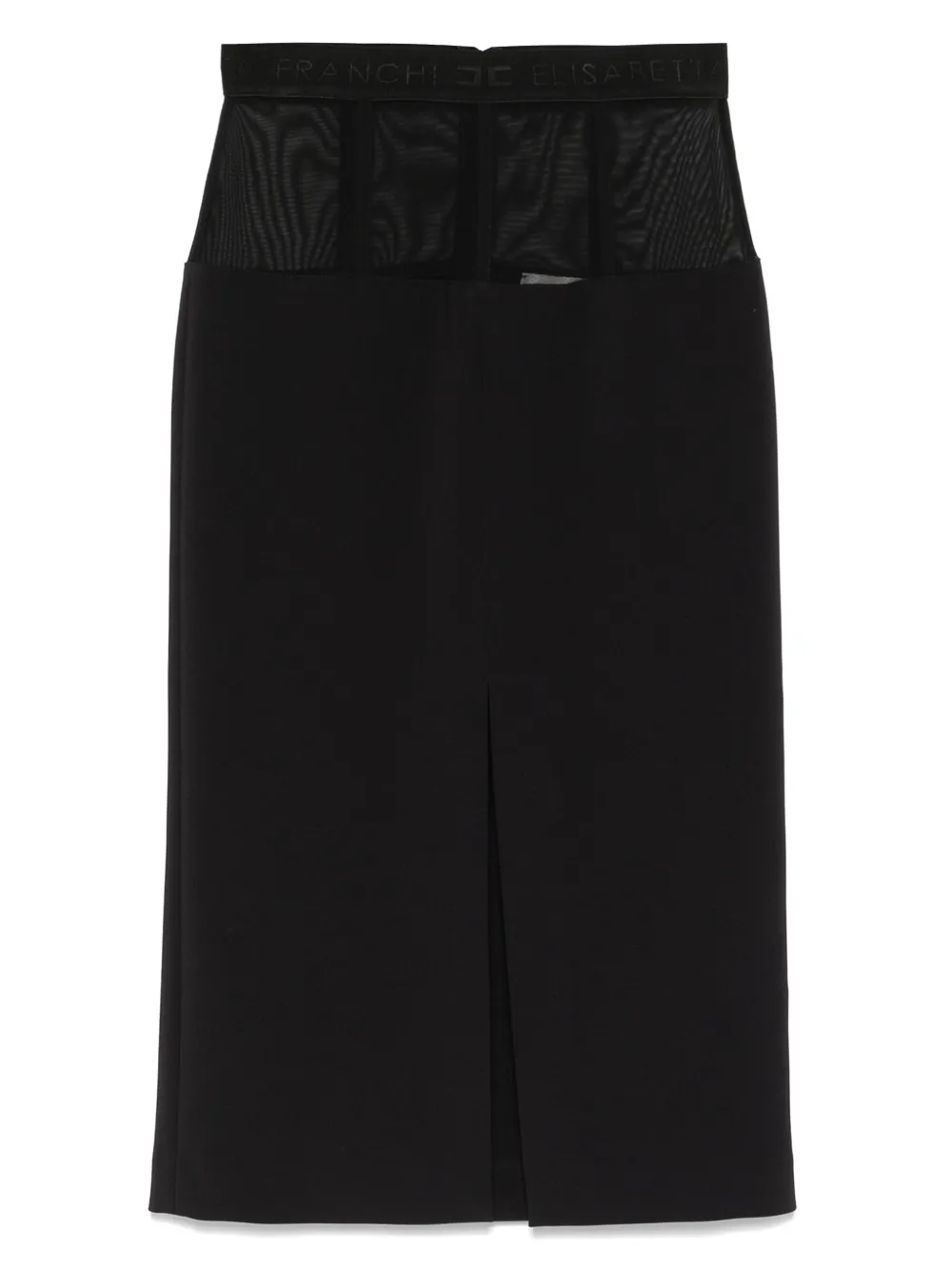 Elisabetta Franchi Midi-rok van crêpe Zwart