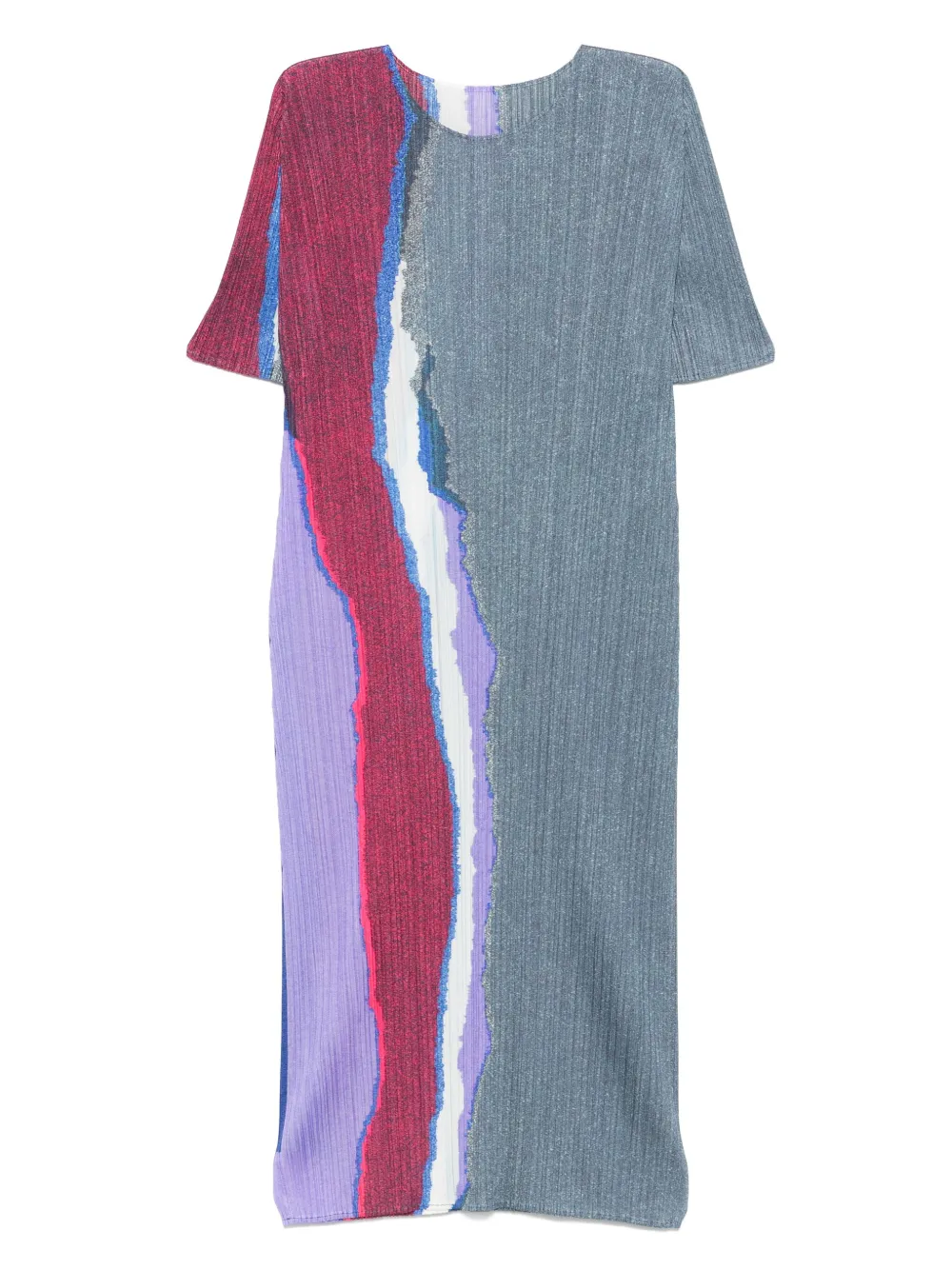 Pleats Please Issey Miyake Grainy Colors midi-jurk Grijs