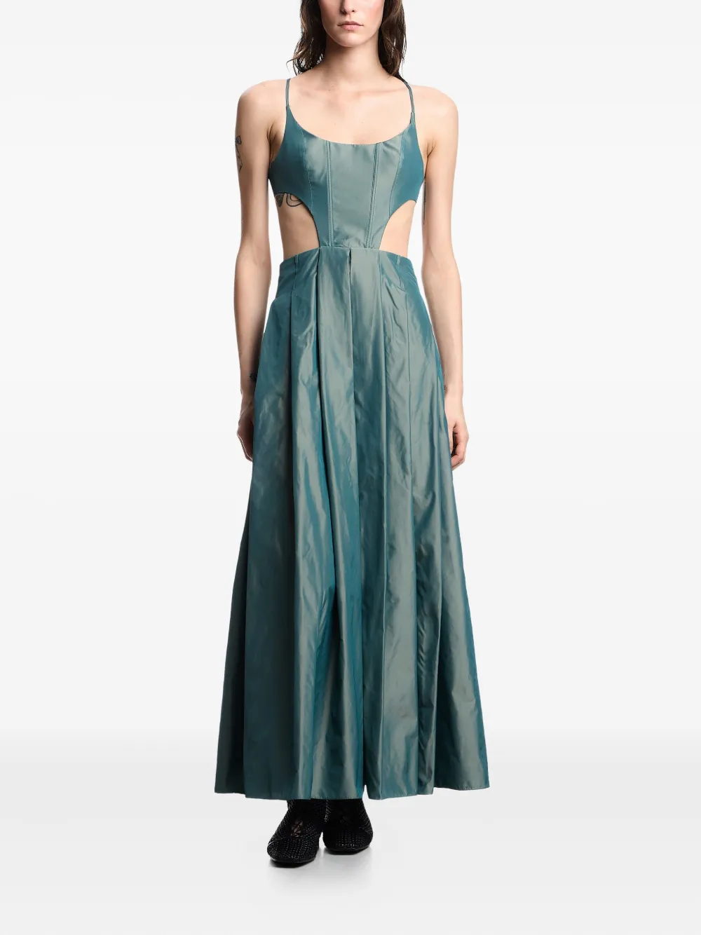 Emporio Armani Geplooide jurk - Groen