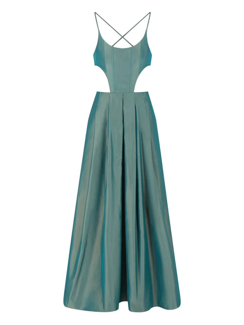 Emporio Armani cut-out pleated dress | Green | Image 1