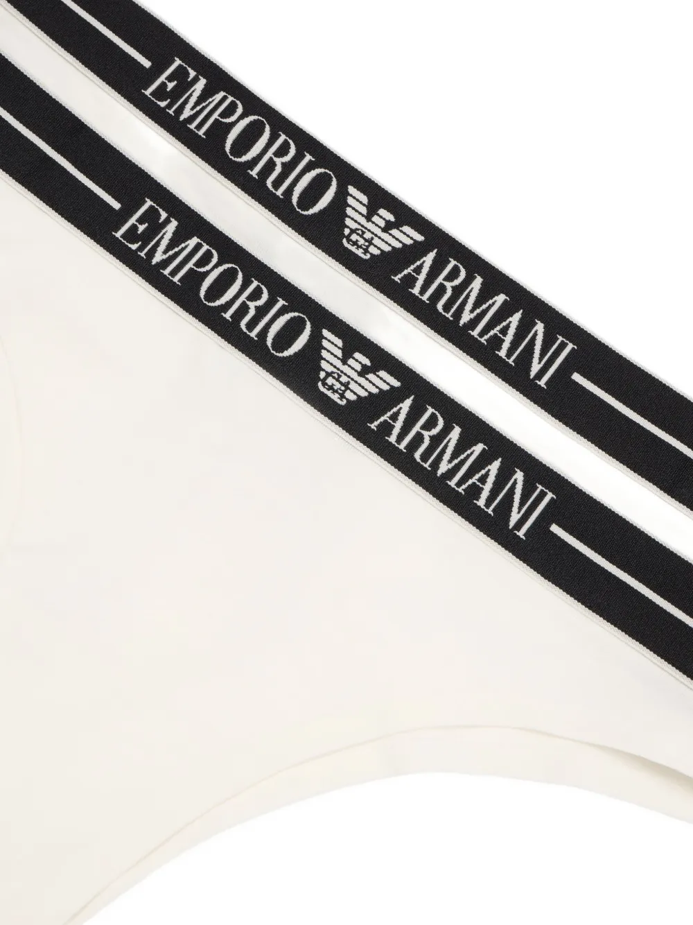 Emporio Armani Twee slips met logoband - Wit