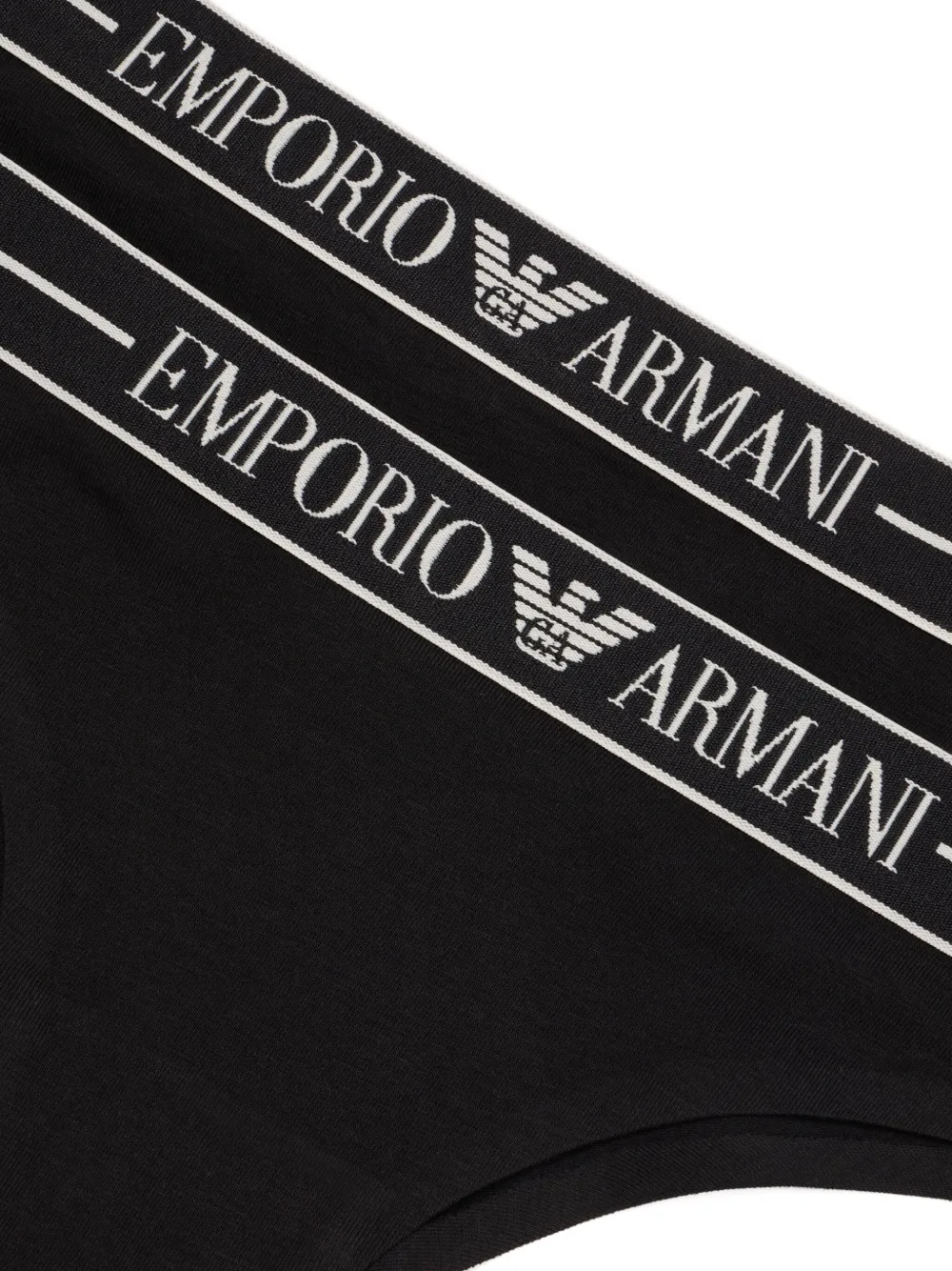 Emporio Armani Strings met logoband - Zwart