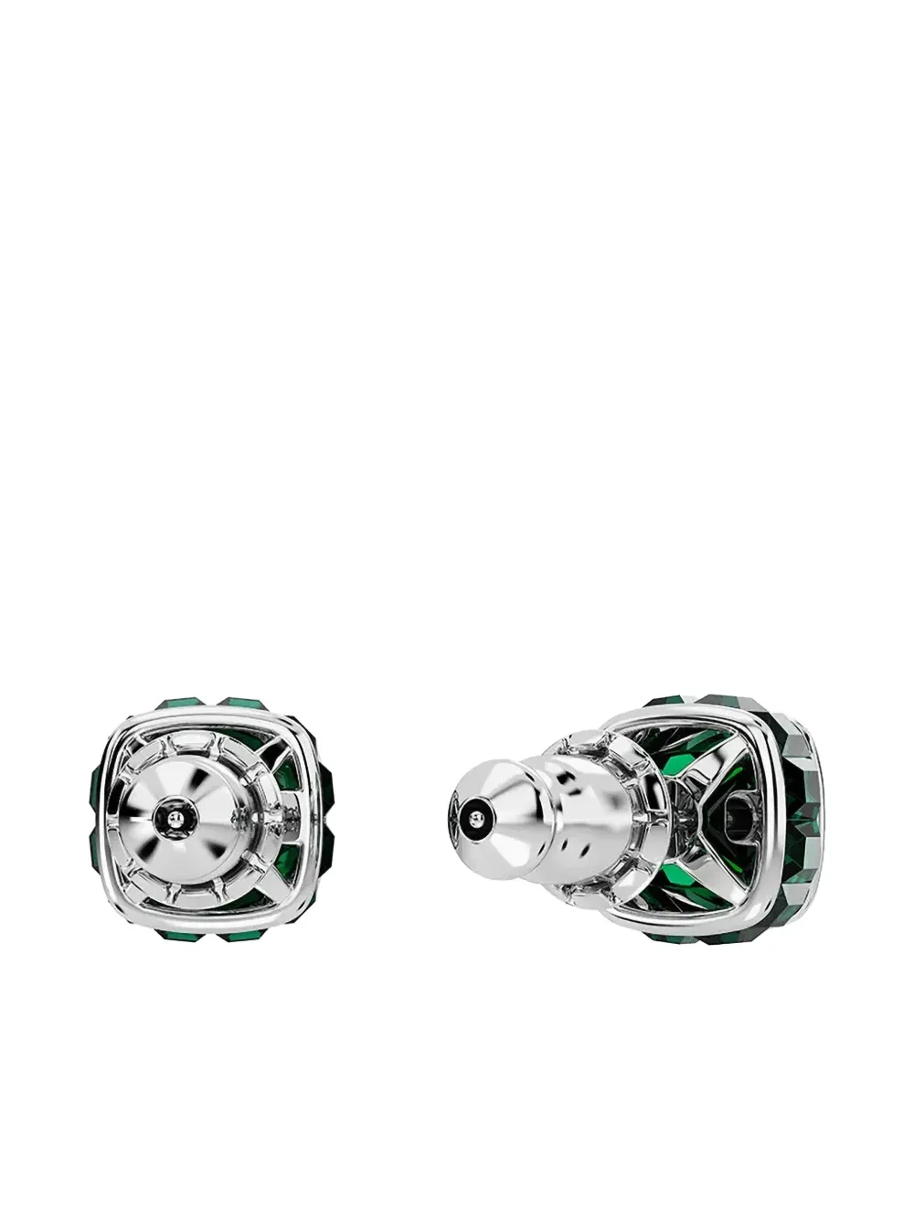 Swarovski Birthstone vierkante oorbellen - Groen