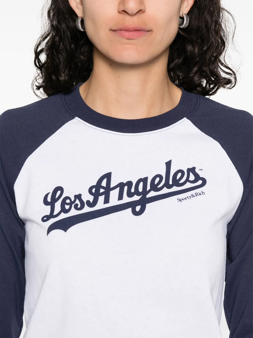 Sporty & Rich Dodgers Baseball T-shirt Wit