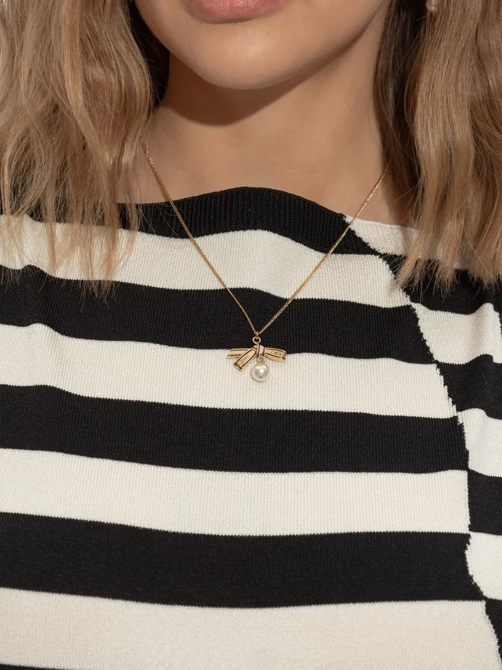 Jimmy Choo ribbon necklace - Goud