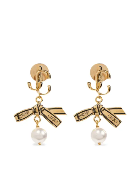 Jimmy Choo ribbon earrings 