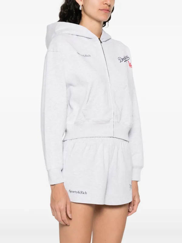 Sporty & Rich Dodgers Serif Hoodie | Grey | FARFETCH AO