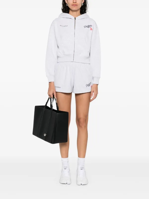 Sporty & Rich Dodgers Serif Hoodie | Grey | FARFETCH AO