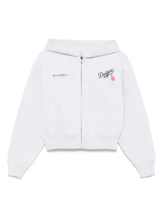 Sporty & Rich Dodgers Serif Hoodie | Grey | FARFETCH