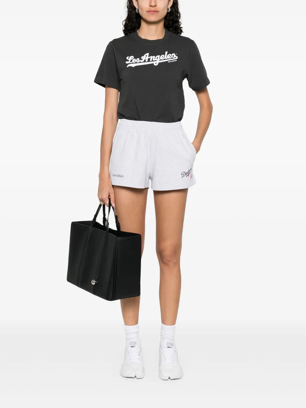 Sporty & Rich Dodgers T-shirt Zwart