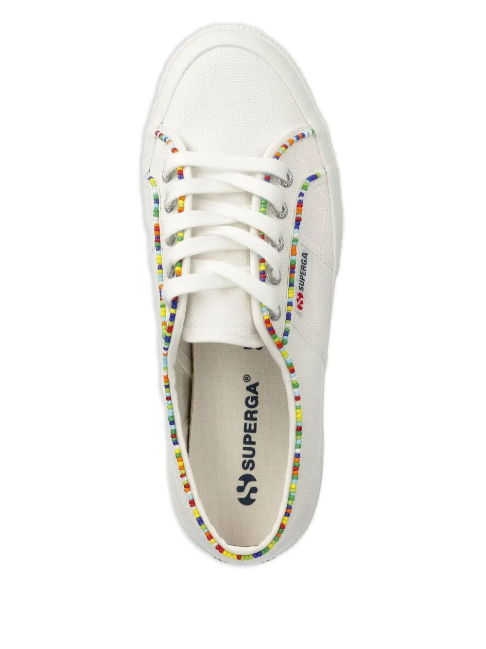 Superga 2750 Multicolorr Bead Sneakers In White