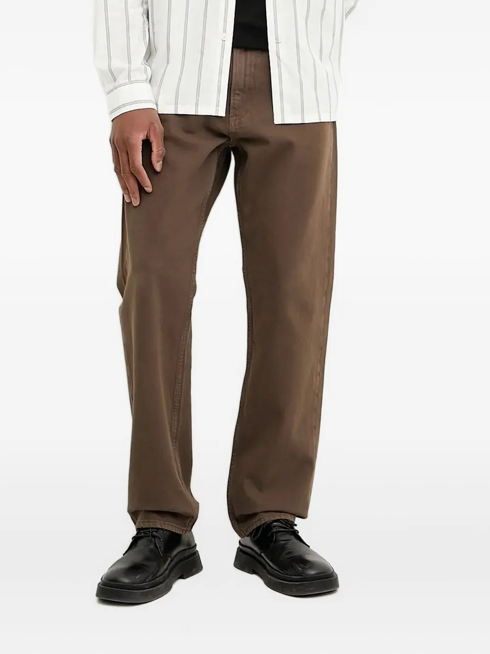 Theory Straight-leg Jeans In Brown
