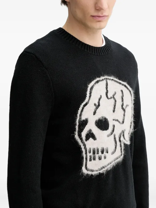 The Kooples Pull à Tête De Mort Strassée Noir FARFETCH TN