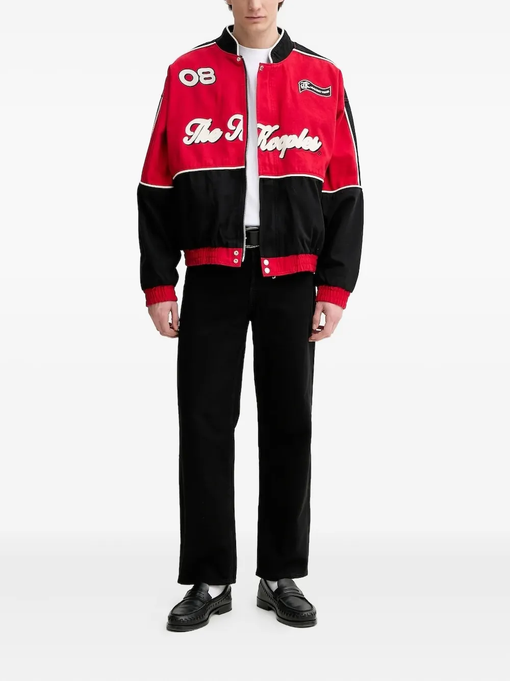 The Kooples Racing-number Panelled Jacket In Red