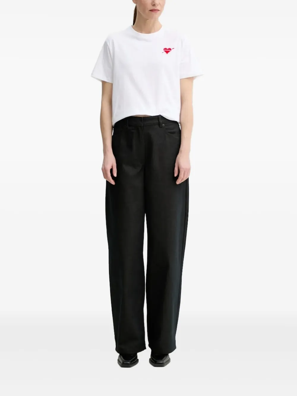 The Kooples heart-detail T-shirt | White | Image 1
