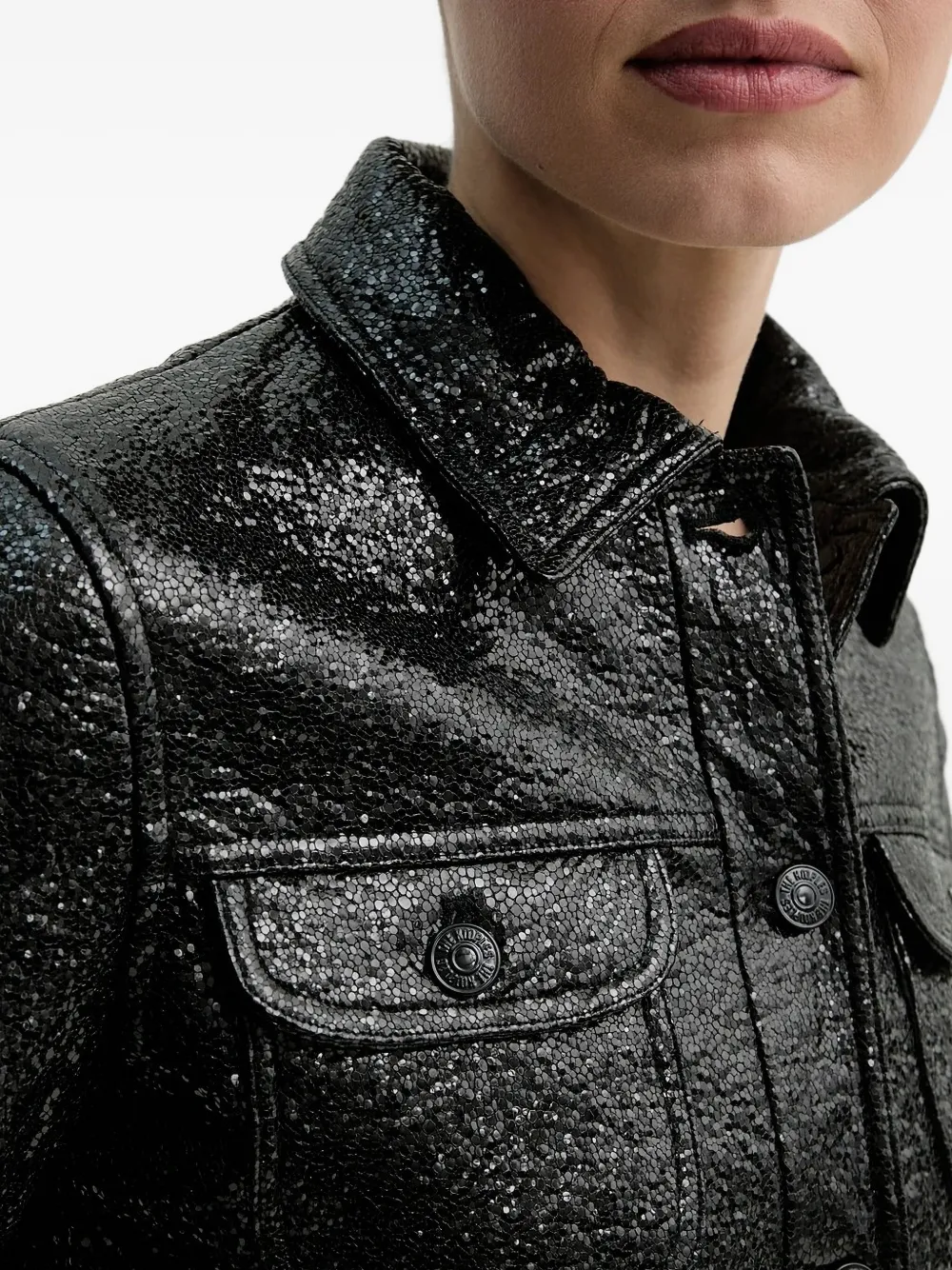 The Kooples Sequin-embellishment Jacket In Black