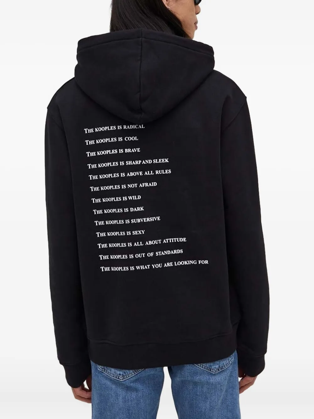 The Kooples Rhinestone-embellished Hoodie In Black