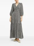 IVY OAK floral-print button-front maxi dress - Black
