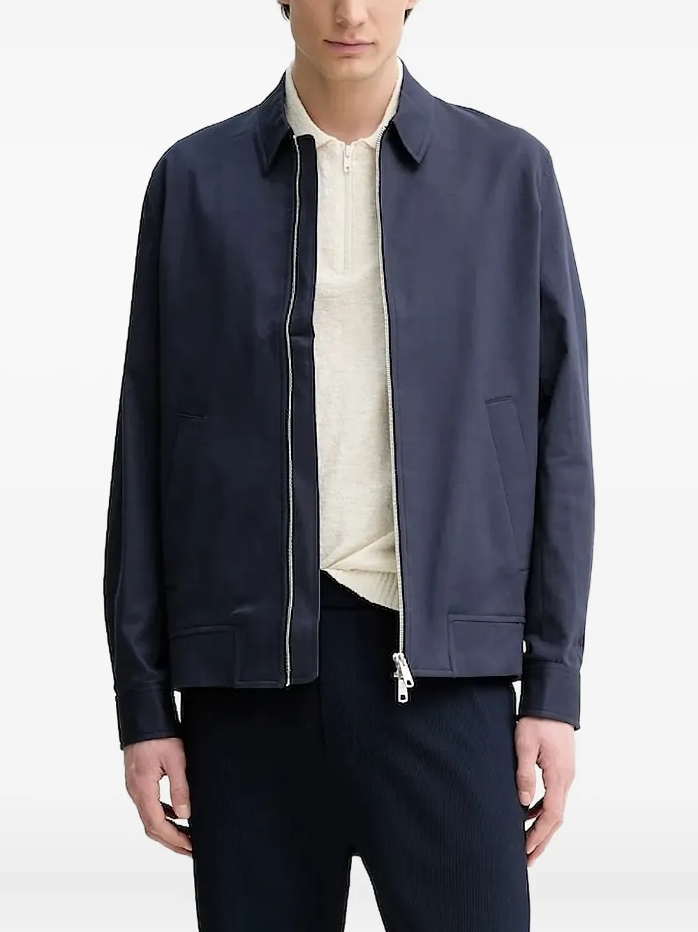 Les Deux zip-front jacket Blauw