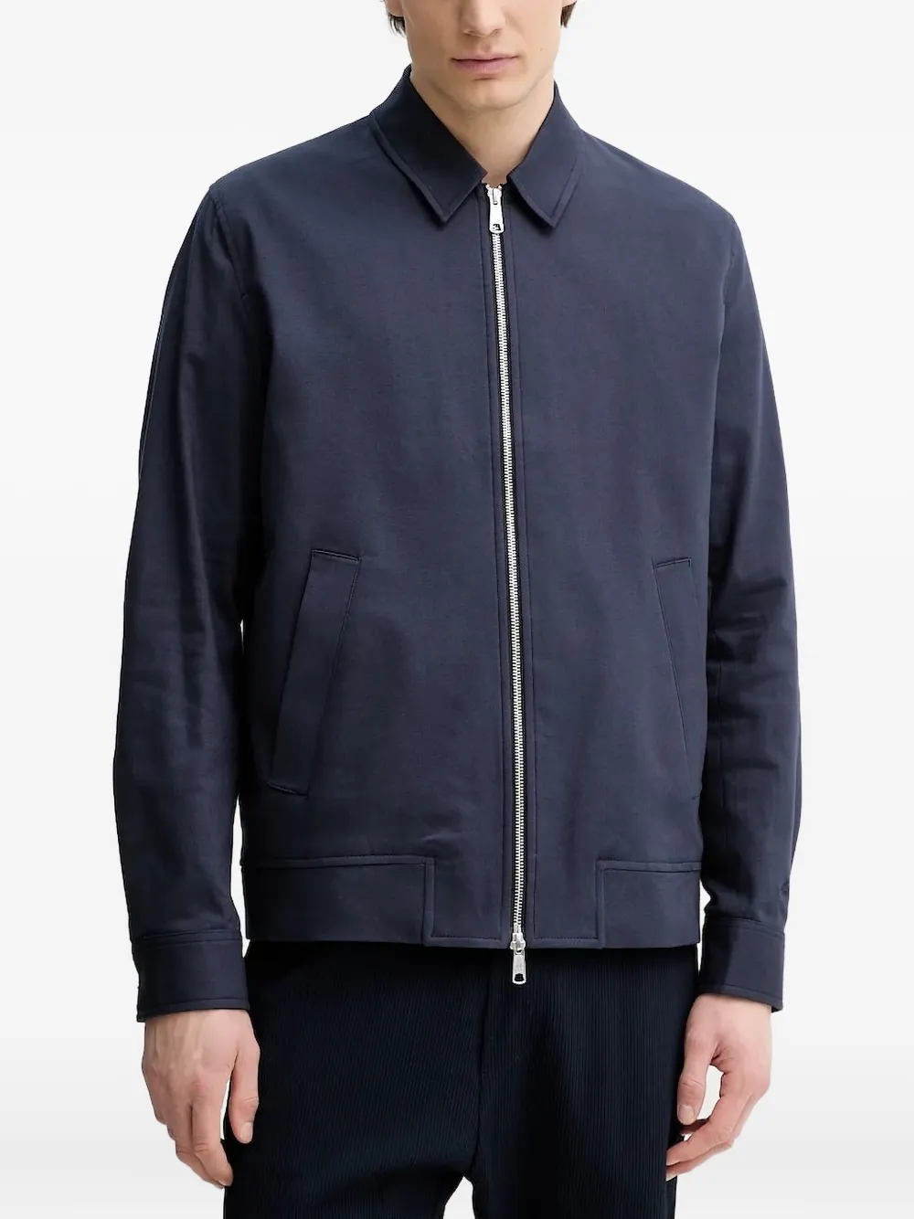 Les Deux zip-front jacket Blauw