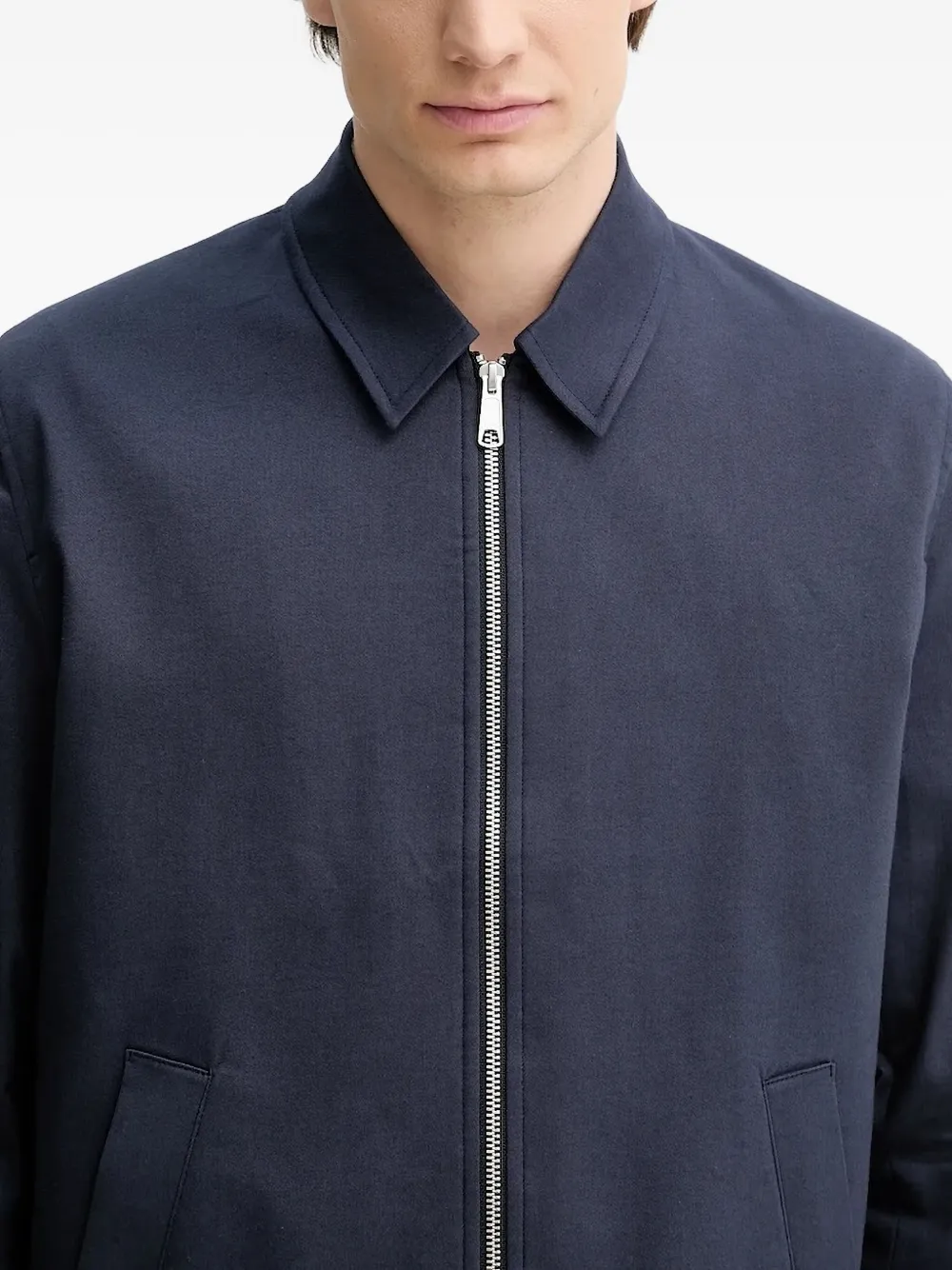 Les Deux zip-front jacket Blauw