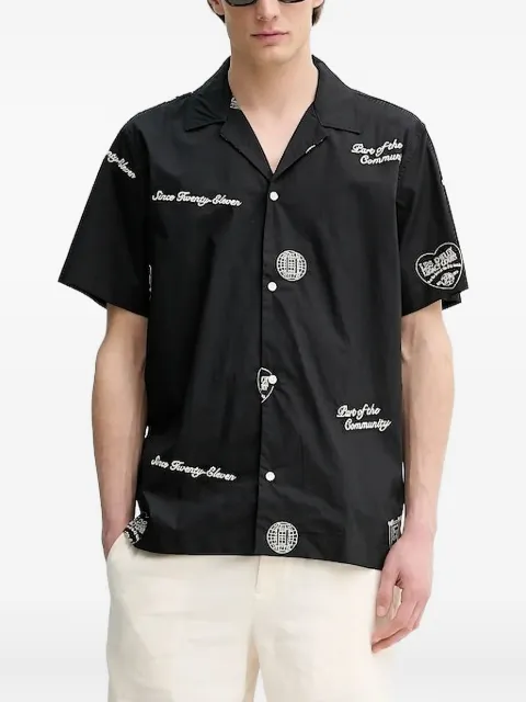 Les Deux embroidered-graphic short-sleeve shirt