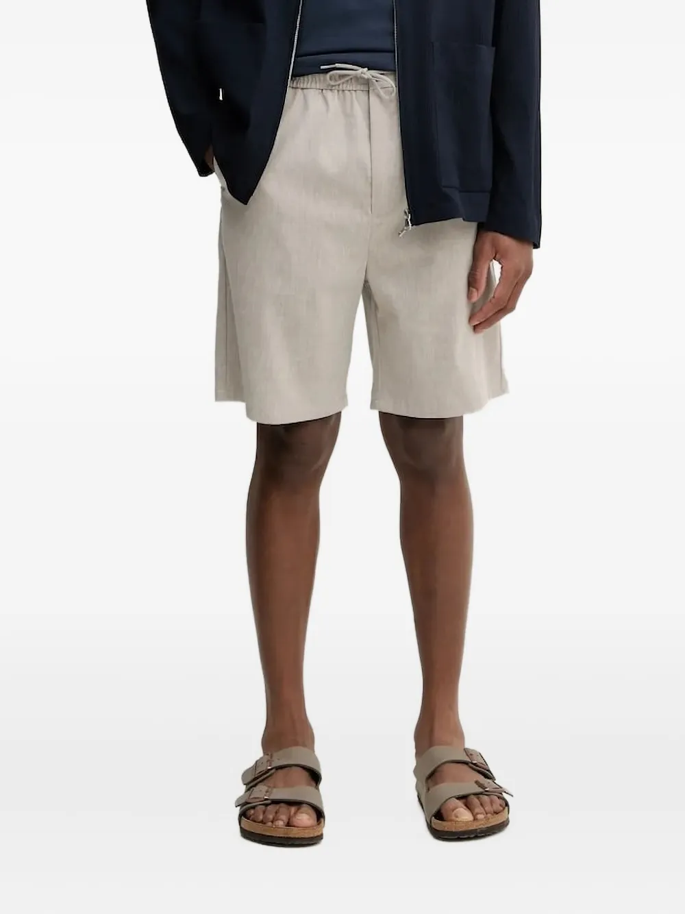 Les Deux elastic-waistband shorts Grijs