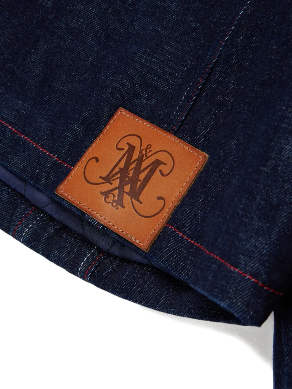 Max & Co Logo-patch Denim Jacket In Blue