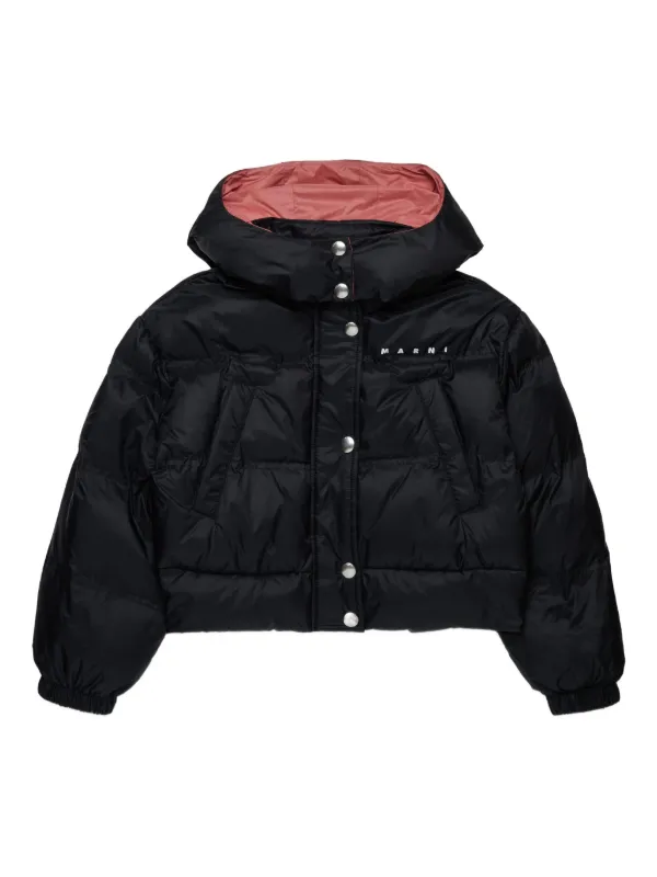 Marni Kids logo-print Padded Jacket | Black | FARFETCH