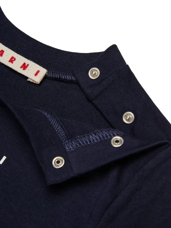 logo-print two-tone T-shirt 