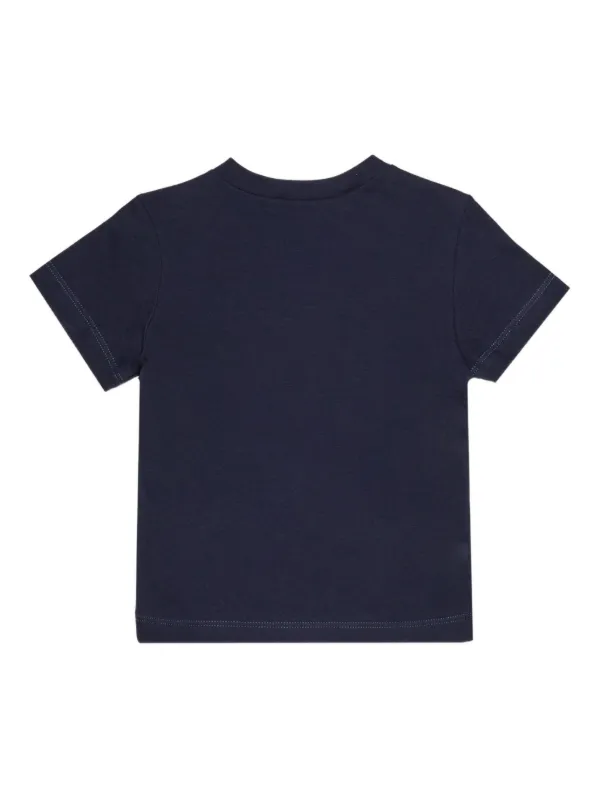 logo-print two-tone T-shirt 