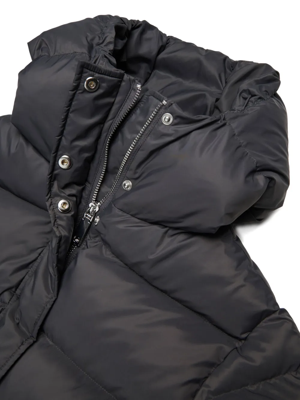 MAX&Co. Kids hooded puffer jacket Zwart