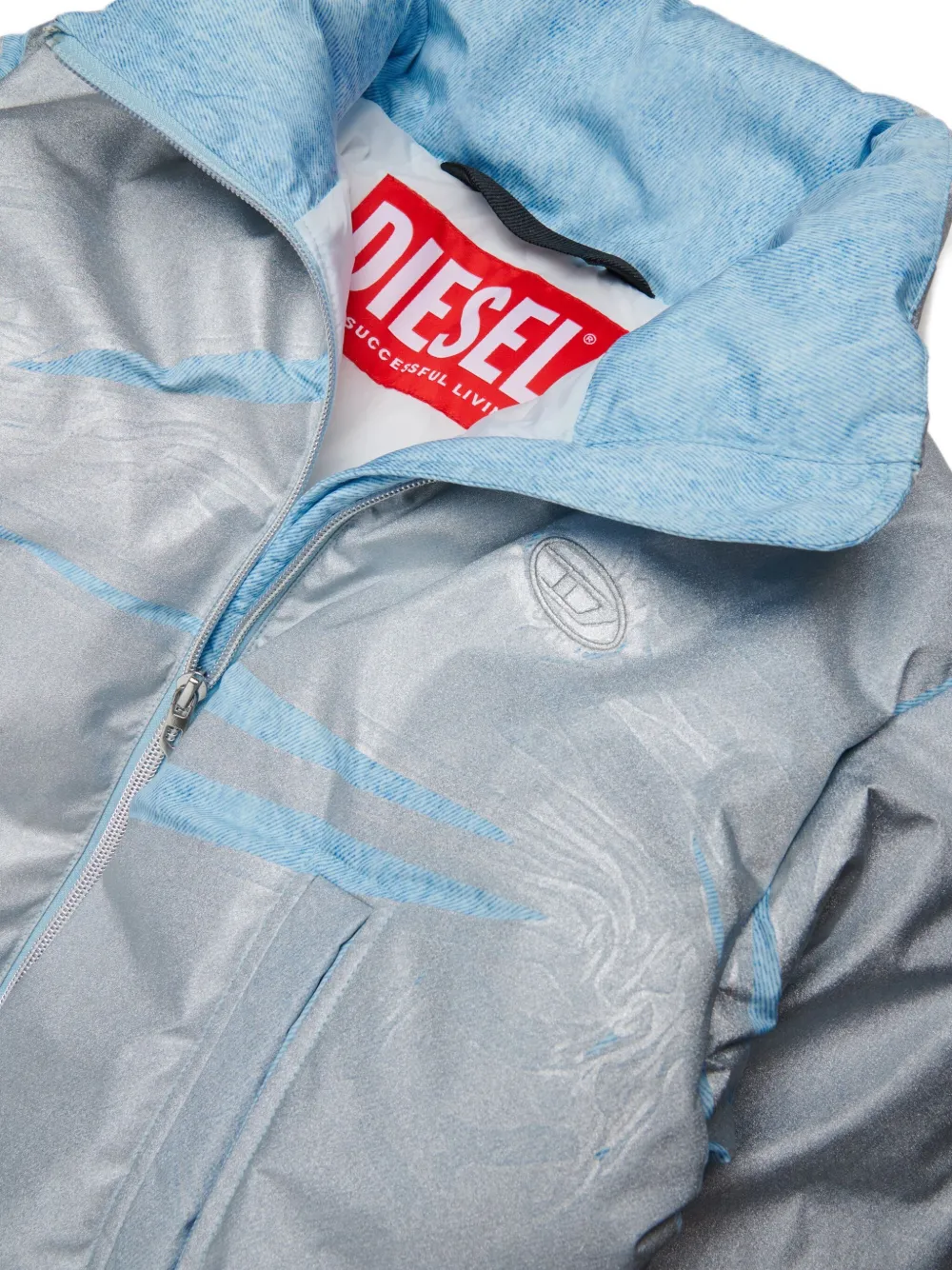 Diesel Kids Jack met hoge hals Blauw