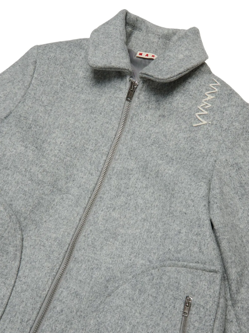 Marni Kids Jas met geborduurd logo Grijs