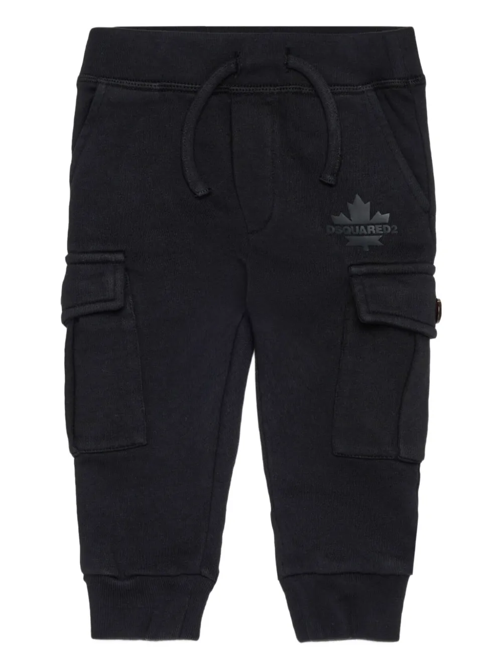 DSQUARED2 KIDS logo-print cargo-pocket trousers | Black | Image 1