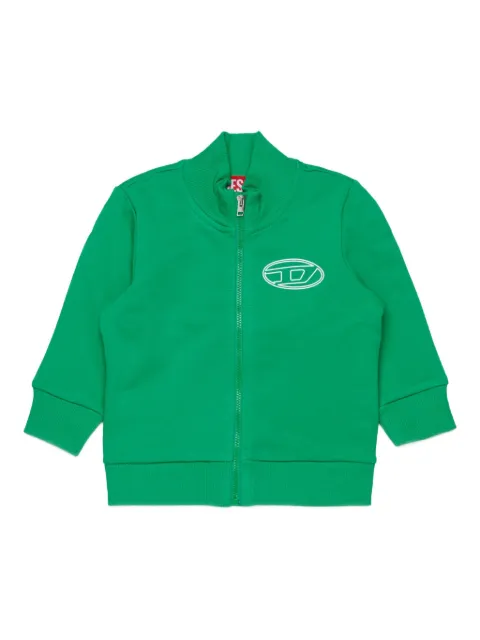 Diesel Kids logo-print zip-up sweatshirt
