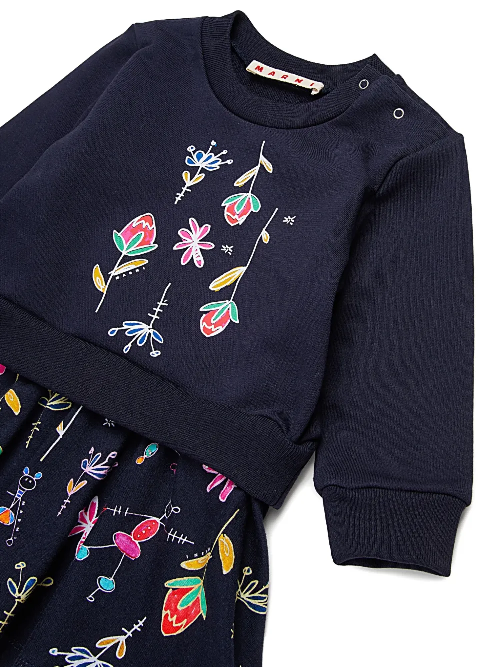 Marni Kids Gelaagde jurk Blauw